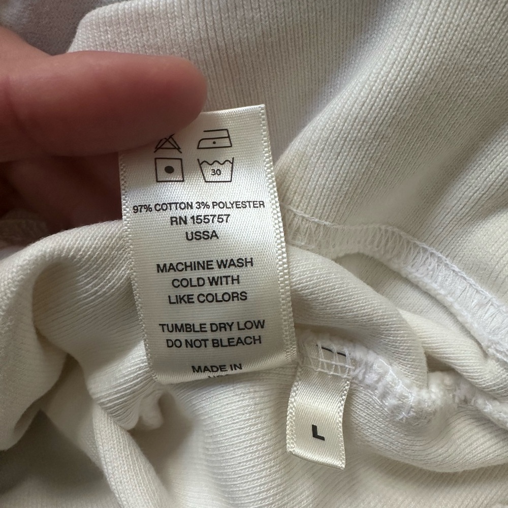 Madhappy Cream Sweatshirt with Blue Logo - Picture 3 of 4